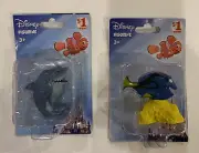 NEW Set of 2 Disney Nemo Movie Figures. Shark (Bruce) + Dory. Midwood Brands