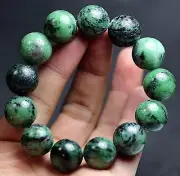 445CT 100% Rare Natural Ruby-Zoisite Crystal Bracelet 16mm