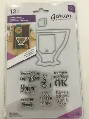 Gemini by Crafter's Companion ~ Stamp & Die Set 12 piece MY CUP OF TEA New