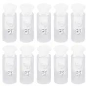 20Pcs 4mm Cord Lock Plastic Double Hole Spring Toggle Stoppers, Clear White