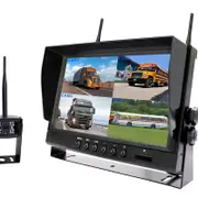 Elinz Digital Wireless 9" Quad Splitscreen Monitor 4CH DVR 1x Reversing CMOS 800TVL Camera 12V 24V 2.4GHz - 1 Camera Package