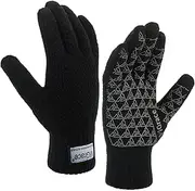 [ViGrace] Winter Warm Touchscreen Gloves for Men and Women Touch Screen Fleece Lined Knit Anti-Slip Wool Glove