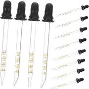 Healeved 1 Set Scale Dropper Set Scale Pipette Droppers Bent Tip Pipette Laboratory Supplies Glass Transparent