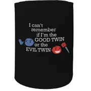 Alcohol Stubby Holder - I Cant Remember Twin - Funny Novelty Birthday Gift Joke Beer Can Bottle