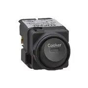 CLIPSAL SATURN 60R32COOK-ZB - Zen Black 32 Amp Mech marked COOKER