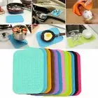 Kitchen Mat Silicone Non-Slip Mat Pot Mat Black Resistant Heat Hot Trivet Stand