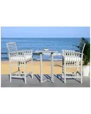Safavieh Pate Indoor/Outdoor 3pc Bar Table Bistro Set