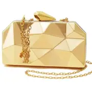Women Lattice Pattern Metal Evening Clutch Bag,Geometric Evening Clutch Purse