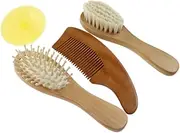 HAPINARY Shower Sc Brush Set for Boys and Girls Baby Bath Brush Head Massaging Brush 4pcs Kit 2233 Gentle on Scalp for Healthy Children's Bathing
