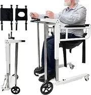 Patient Lift Transfer Chair for Home, Self-Service Mobility, No Human-Push Required, Bed to Toilet Transfer Wheelchair