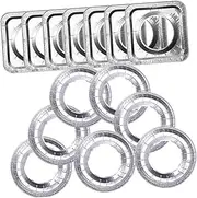 Uonlytech 20pcs Gas Stove Burner Covers Heat Resistant Aluminum Foil Range Protectors Easy Clean Oil Bib Liners for Gas Cooktops Durable and Convenient Kitchen Accessories