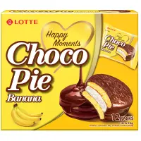 在飛比找家樂福線上購物網優惠-LOTTE 巧克力派-香蕉風味(12顆裝)