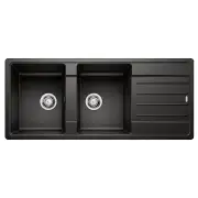 Blanco Legra 8 S Left Double Bowl Sink Black LEGRA8SLBK5