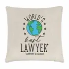 World's Best Lawyer Cushion Cover Pillow Funny Joke Favourite Solicitor Law
