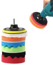 Car Foam Drill Polishing Pad Kit 8Pcs,4 Inch Buffing Pads Kits Drill B