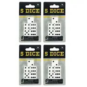 20pc Cardinal Classic Dice Pack/Set f/ Board/Table Games/Play/Roll Black/White
