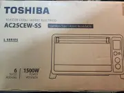 TOSHIBA AC25CEW Stainless 1500W CONVECTION TOASTER OVEN 12" 6 n 1 W Air Fryer