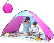 Beach Tent Sun Shelter | Portable Beach Sun Shade Tent with Carry Bag | Portable Camping Sunshade Cabana for Outdoor Activity Fishing Park Backyard Picnics