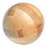 Wooden Puzzle Ball Brain Teasers Toy Intelligence Game Sphere Puzzles For4877