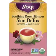 Yogi Tea Herbal Tea Bags Rose Hibiscus Skin DeTox 16 Pack