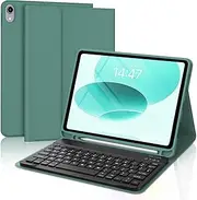FOGARI Keyboard Case for iPad 11th Gen (A16 2025)/10th Gen (10.9" 2022), Detachable Bluetooth UK Layout Keyboard for iPad 11/10.9, Dark Green