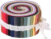 36 Strips Roll 2.5 Inch Jelly Bundles for Quilting and Crafting - Burlap