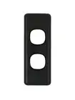 Beacon Lighting Lucci Power Gravity Architrave 2 Gang Plate Only in Black