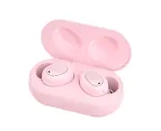 TW15 Wireless Bluetooth-compatible V5.0 Stereo Touch Screen In-ear Sport Earphones-Pink - Pink