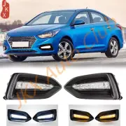 LED DRL Daytime Running Light Fog Lamp x For Hyundai Accent Solaris 2018-2022