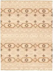 Vintage Hand Woven Kilim Rug 5'6" x 7'5" Traditional Wool Carpet