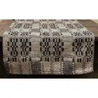 Black/Tan Table RUNNER 14X56 Vintage Elegant Cotton Acrylic Blend Farmhouse CWI