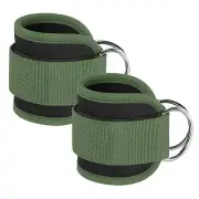 2Pcs Ankle Strap for Cable Machine, Gym Cable Kickback Ankle Wrap, Dark Green