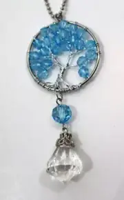 A4 December Tree of life blue ORNAMENT Car Charm Ganz crystal expressions
