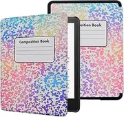 Slimshell Case for 6.8" Kindle Paperwhite (11th Generation-2021) and Kindle Paperwhite Signature Edition, Lightweight Protective Cover with Auto Wake/Sleep, Pink Composition Book