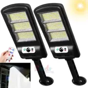 Solar LED Street Light Remote Control Outdoor Yard Parking Lot Wall Flood Light