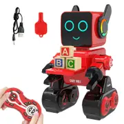 Catzon Programmable Robots for Kids Transfering Items Touch & Sound Control Toys-Red