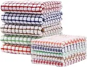 Kitchen Dishs Towels - Absorbent Cotton Fabric, Lightweight Drying Cloths | 10-Piece Multipurpose Towel Set with Durabll Stitching, Generous Size for Wiping Dishes, Countertops Cooking Surfaces