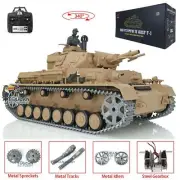 Henglong 1/16 TK7.0 German Panzer IV F RTR RC Metal Tracks BB IR Tank 3858 Smoke