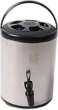 QANYEGN 8 Liter Hot Cold Beverage Dispenser, 304 Stainless Steel Double Layer Hot Cold Beverage Bucket, Large Coffee Jug for Commercial, Parties