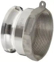 Dixon G200-A-AL Aluminum A380 Global Type A Cam and Groove Hose Fitting, 2" Plug