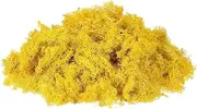 sourcing map Preserved Reindeer Moss, 7oz Fake Moss for Crafts Artificial Dried Moss for Decoration Terrariums Potted Plants, Yellow