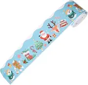Happyyami 1Roll Classroom Bulletin Board Border Trim Sticker Decorative Wall for Festivals Easy to Cut and Bright Colors to Enhance Displays and Attract Attention