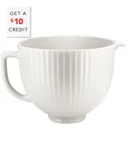 KitchenAid 5qt Classic Columns Ceramic Bowl for Tilt-Head Stand Mixers with $10 Credit