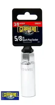 Gearhead 3/8" inch drive Spark Plug Socket, 5/8" inch, 5 Point GH8551