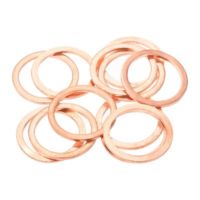 12 Pcs Flat Copper Washers 22x28x1.5mm Copper Flat Sealing Ring Washers