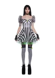 [Dolls Kill X Beetlejuice] Three Times Mini Dress And Socks Set