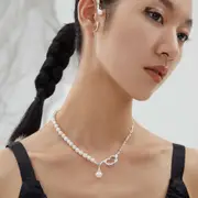 10MM Round Pearl Sterling Silver Necklace