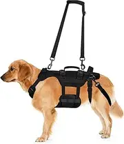 Tactical Dog Harness, No Pull Adjustable Heavy Duty Vest with Handle, Reflective Strips & Escape-Proof Design, Breathable Assistance Pet Gear for Large Medium Dogs (L)