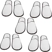 DONFAMDS 5pairs Reusable Non- Guest Slippers Soft Closed Toe Non-woven Fabrics for Travel Home Salon Hotel Use Cozy Anti- Easy to Pack