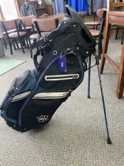 New! Wilson Staff Exo II Mens Lightweight Carry Bag, 5 Way Divider, Black/Blue